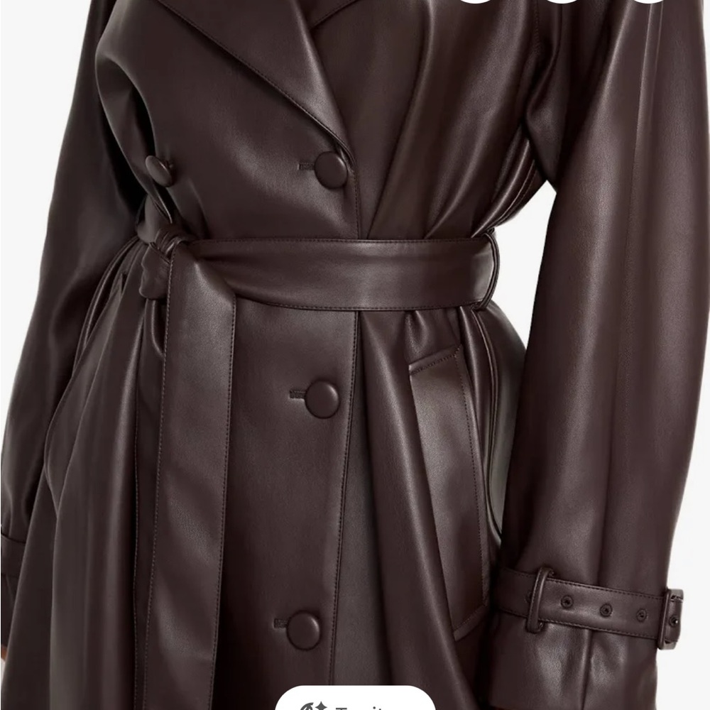Good American Dark Brown Trench Coat - Picture 4 of 7